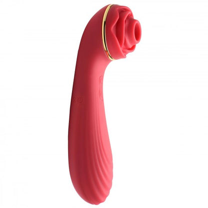 Rose Silicone Suction Rose Vibrator - Red